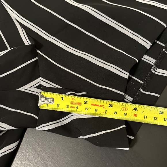 Banana Republic Factory Tailored Black and White Stripe Romper - Picture 15 of 15